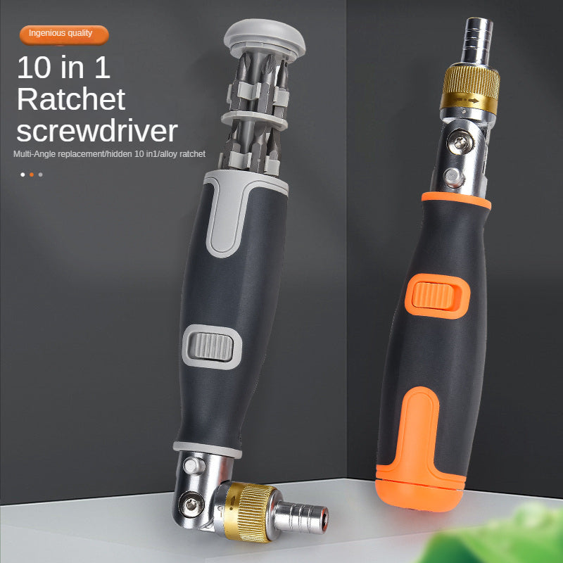 10 in 1 Multi-Angle Ratchet Screwdrivers Professional Tool
