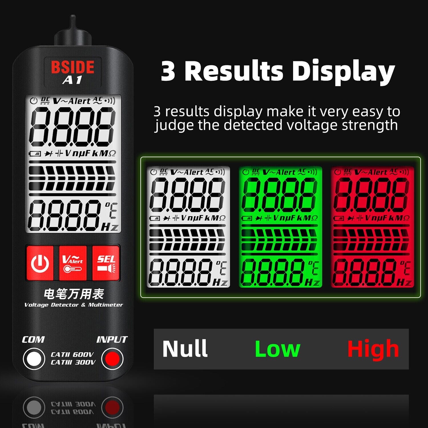 A1 Fully Automatic Intelligent Pocket Digital Multimeter Non-Contact electric Detector