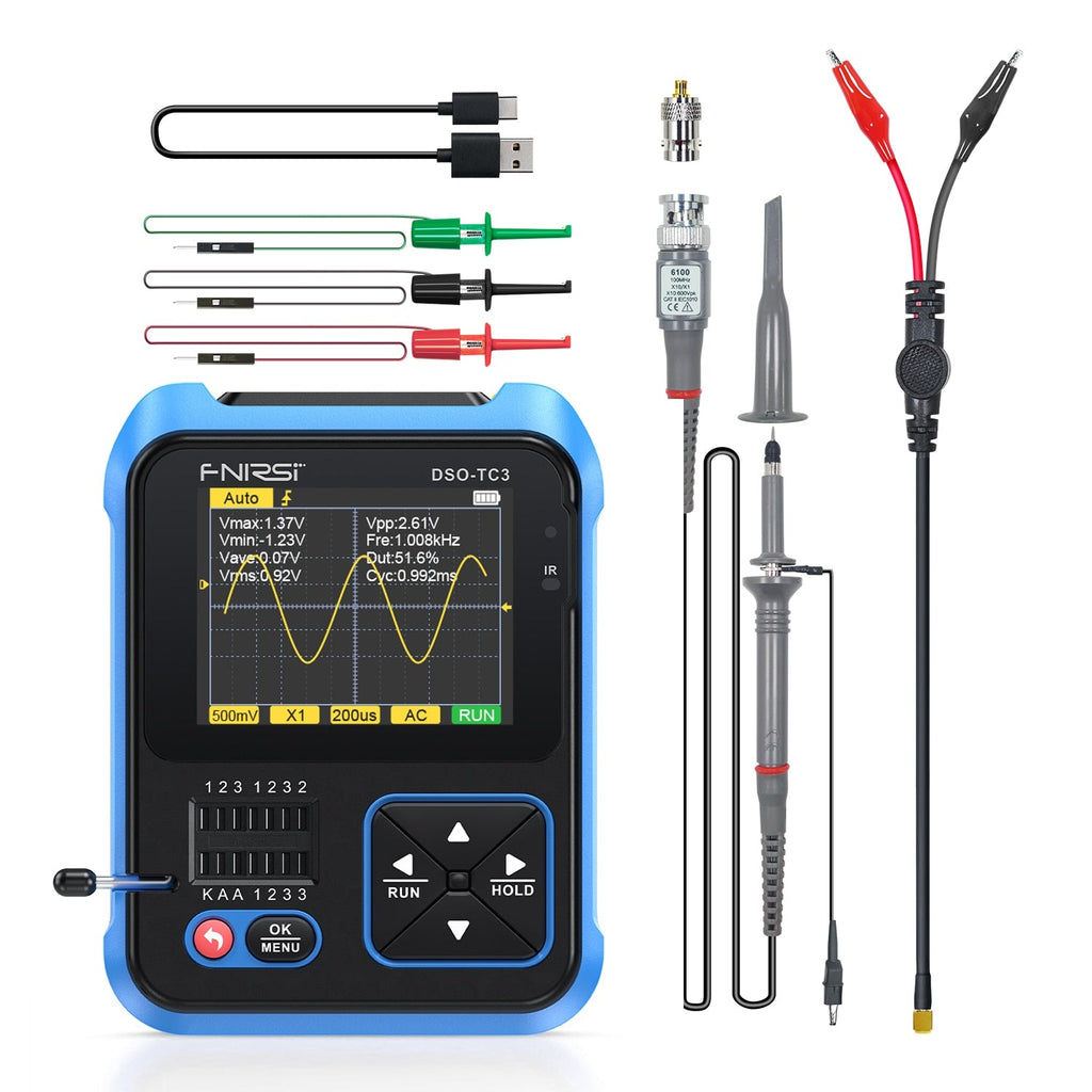 2-in-1 Multi-function Portable Digital Oscilloscope Transistor Tester  Multimeter Diode Voltage LCR Detect