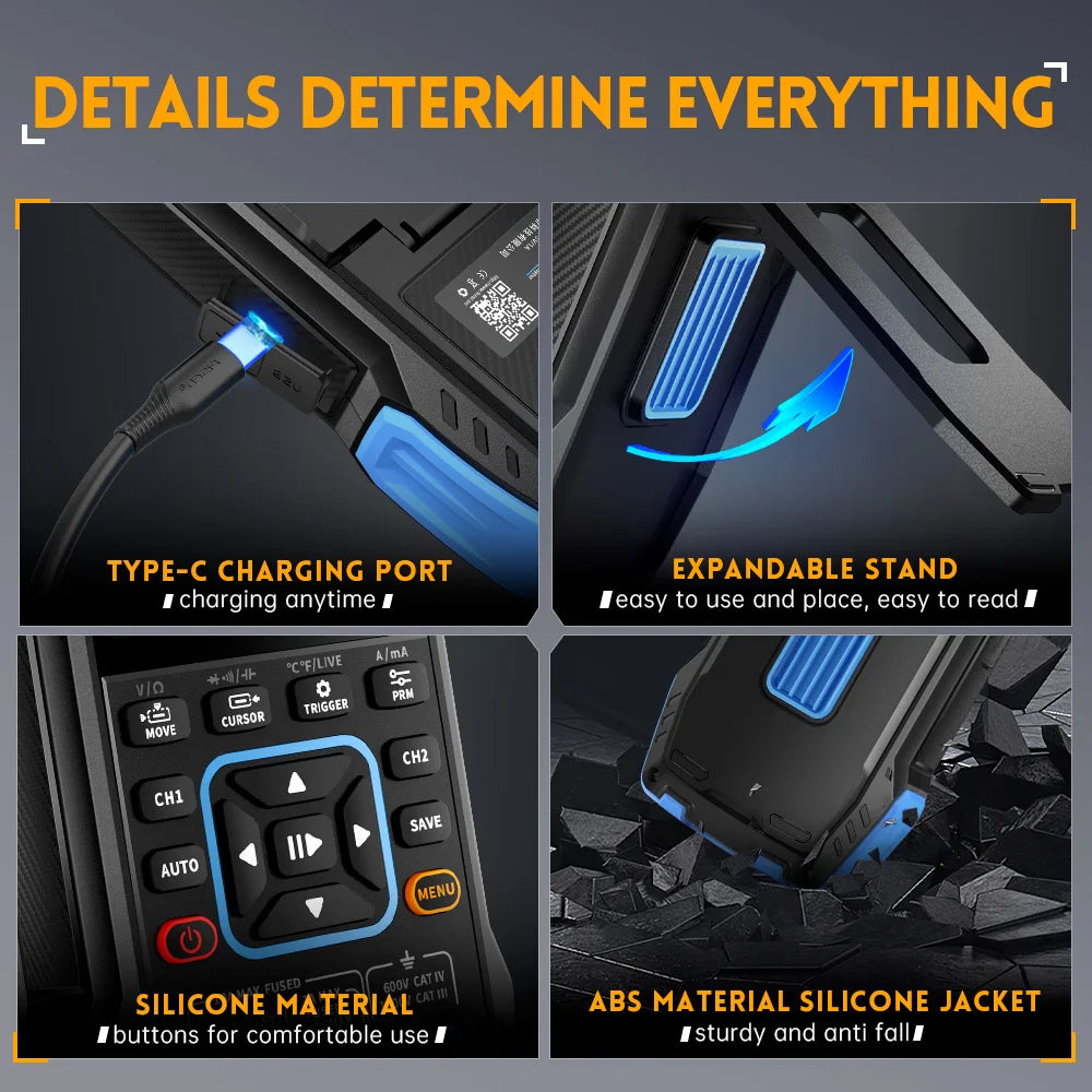 2C23T 3IN1 Dual Channel Digital Oscilloscope Multimeter + Function Signal Generator