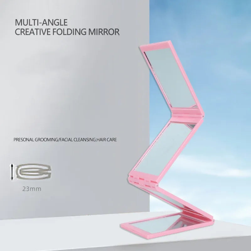 4 Panel Expandable Mirror,360 Degree Foldable Makeup Mirror Multifunction Portable for Hair Cuting,Styling,Grooming