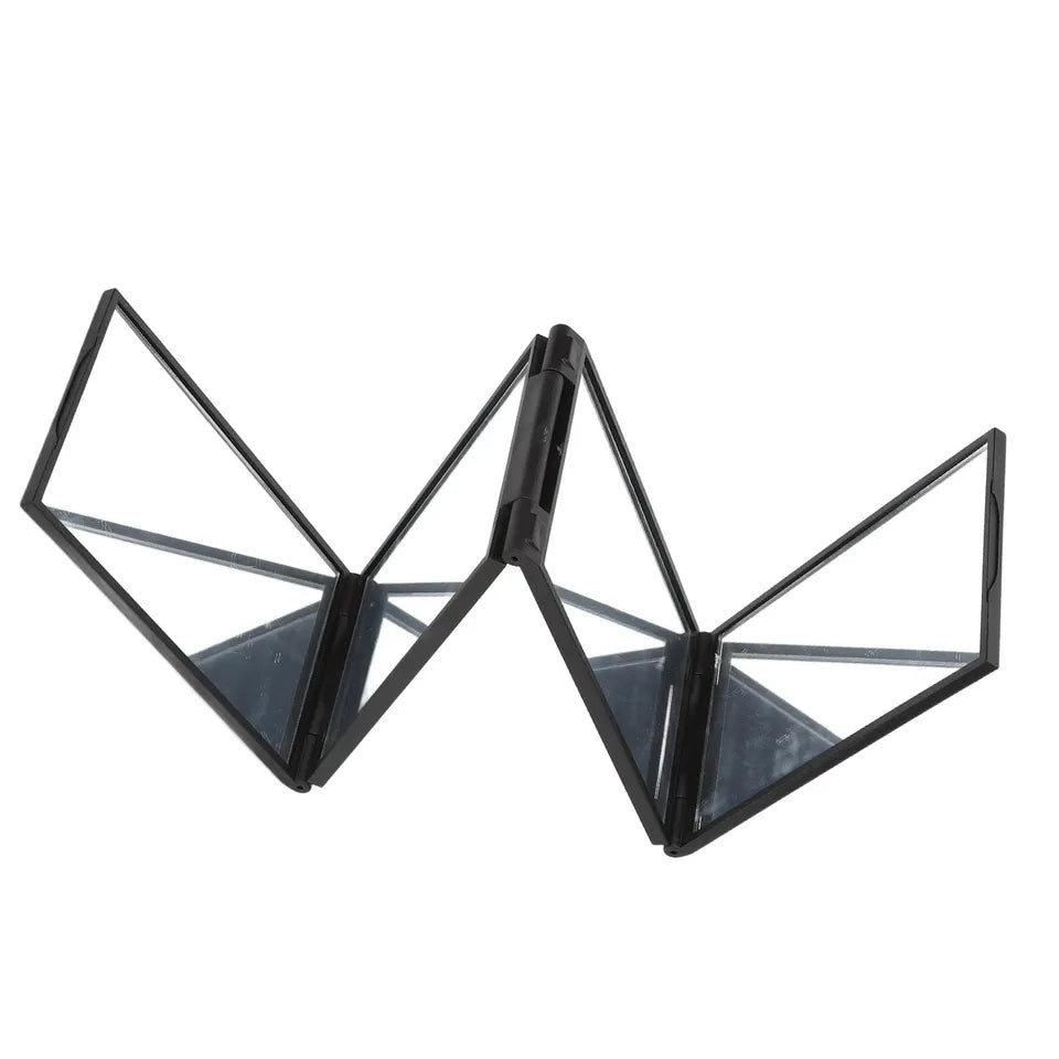 4 Panel Expandable Mirror,360 Degree Foldable Makeup Mirror Multifunction Portable for Hair Cuting,Styling,Grooming