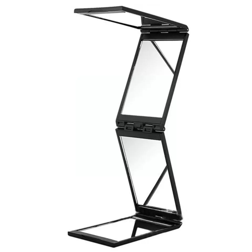 4 Panel Expandable Mirror,360 Degree Foldable Makeup Mirror Multifunction Portable for Hair Cuting,Styling,Grooming