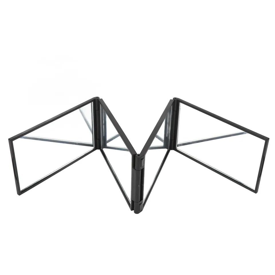 4 Panel Expandable Mirror,360 Degree Foldable Makeup Mirror Multifunction Portable for Hair Cuting,Styling,Grooming