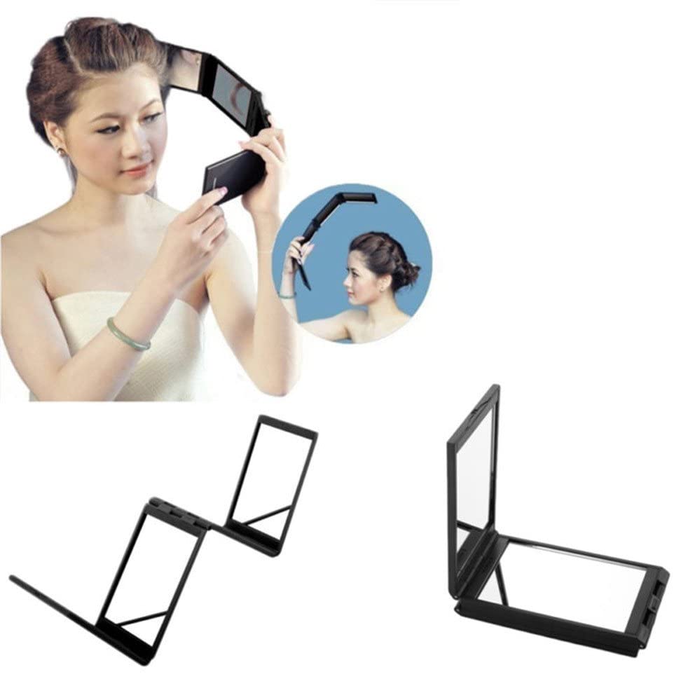4 Panel Expandable Mirror,360 Degree Foldable Makeup Mirror Multifunction Portable for Hair Cuting,Styling,Grooming