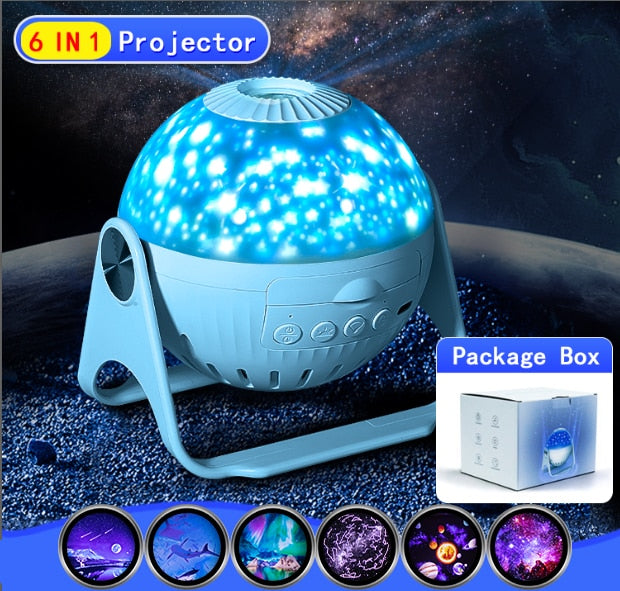 Atmosphere LED Star Projector Night Light 7 in 1 Planetarium Projection Galaxy Starry Sky Projector Lamp Rotating