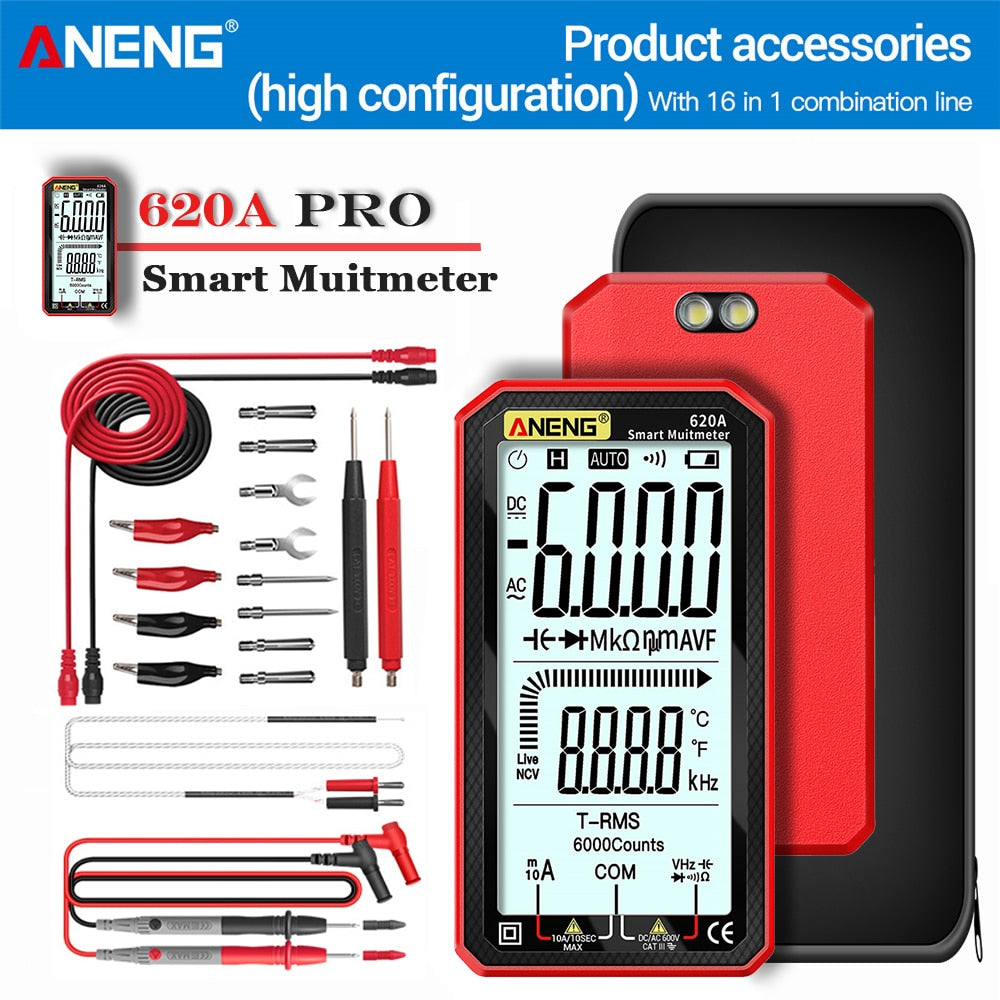 ANENG 620A Digital Smart Multimeter 6000 Counts True RMS Auto