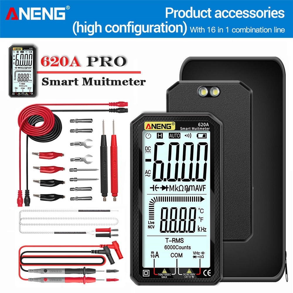 ANENG 620A Digital Smart Multimeter 6000 Counts True RMS Auto