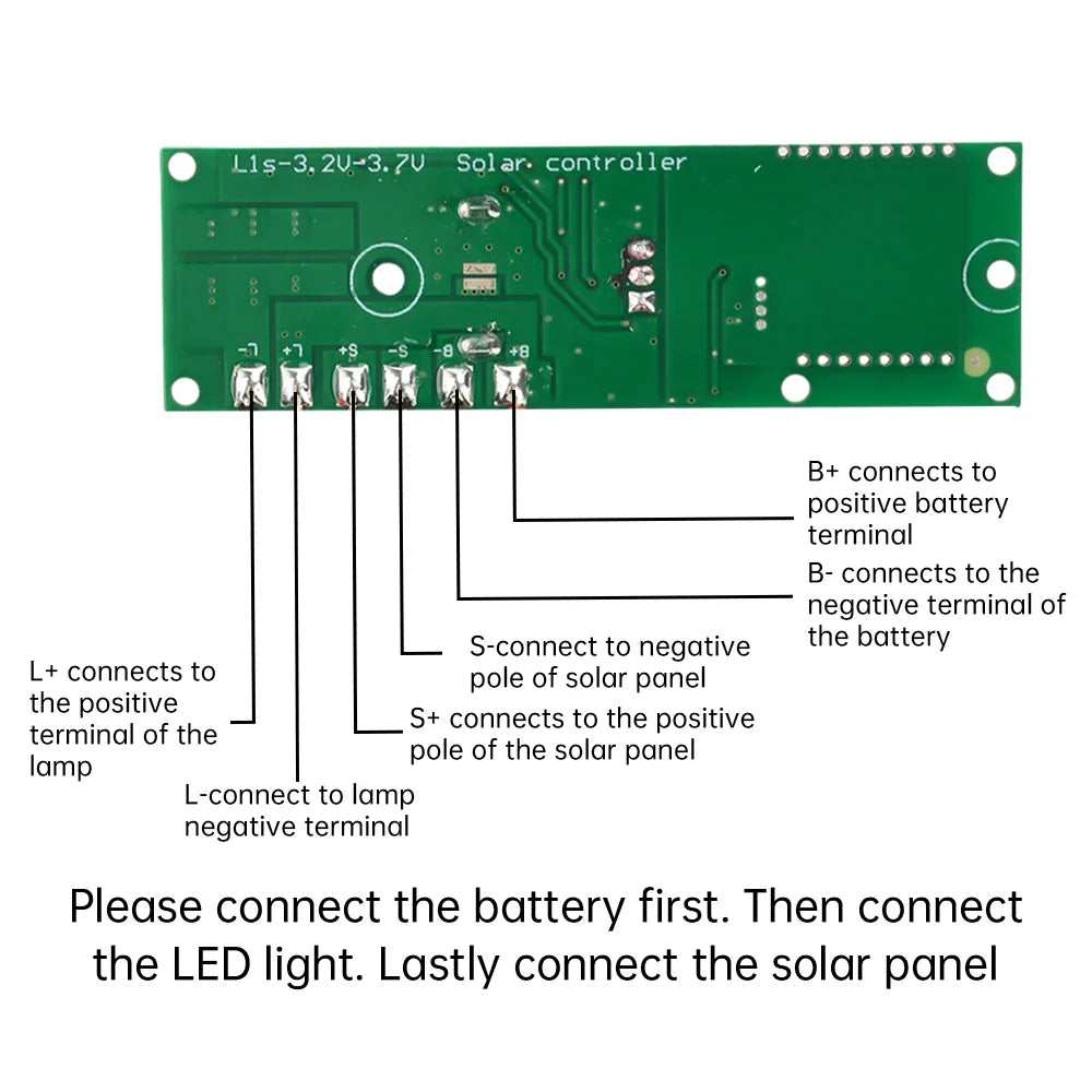 3.2V3.7V Solar Street Lamp Controller Circuit Board with Remote Control Function