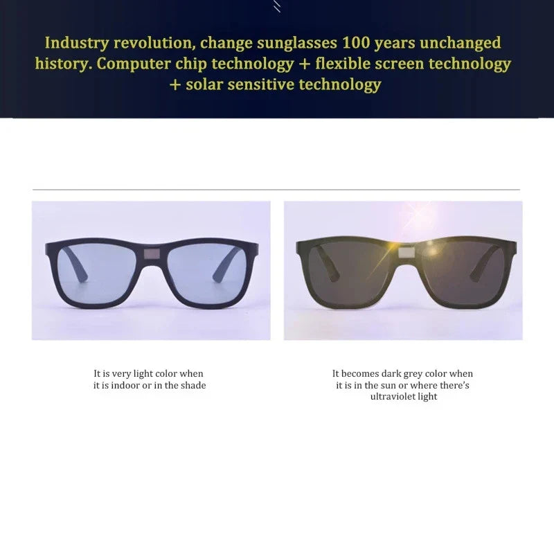 0.1-second Intelligent Photosensitive/Photochromic Color-changing Polarized Sunglasses